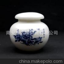 青花牡丹，密封典雅 南安市人峰商貿(mào)陶瓷茶葉罐批發(fā)詳解